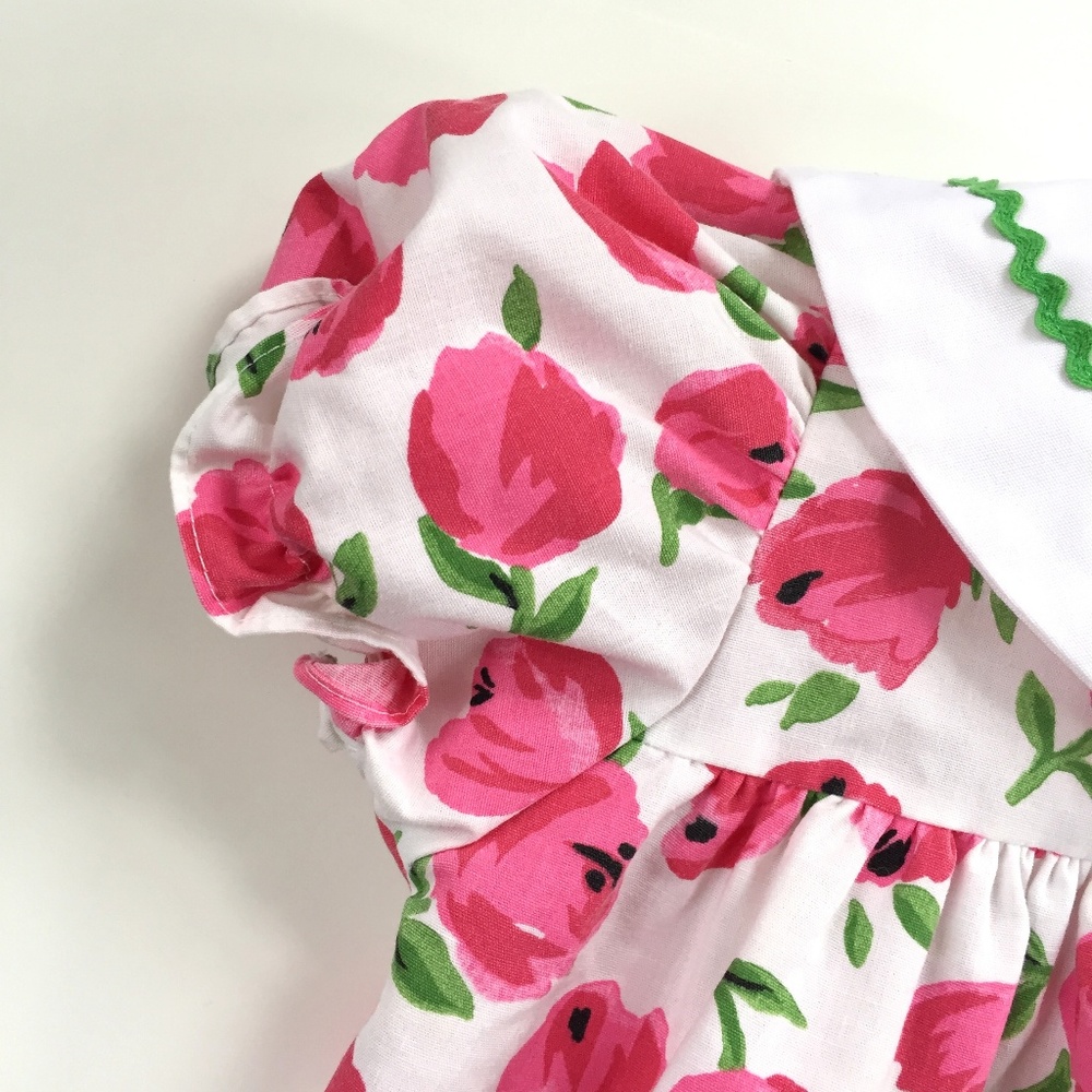 Vintage Pink Floral Bubble Romper 24 Months - Picture 3 of 7